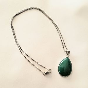 Malachite and Sterling Silver Necklace